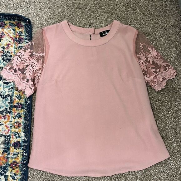 Lulus Lisa Marie Mauve Pink Embroidered Top - Picture 6 of 8